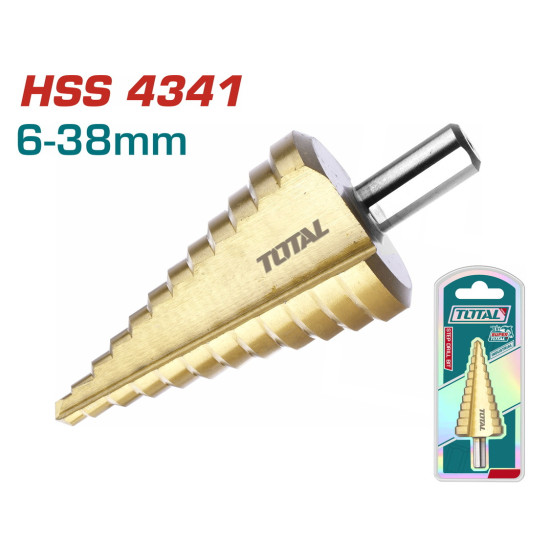 TOTAL Επαγγελματικό τρυπάνι κώνικο 6-38mm TAC7563801
