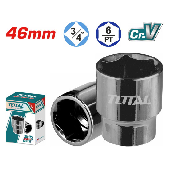 TOTAL Επαγγελματικό καρυδάκι εξάγωνο 3/4" - 46mm THHAST34461