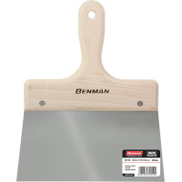BENMAN Σπάτουλα φαρδιά κοντή inox με ξύλινη λαβή 120mm 70906