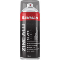 SPRAY BENMAN Σπρεϊ ψυχρο γαλβάνισμα σε χρώμα αλουμινίου γυαλιστερό 400ml ZINC ALU
