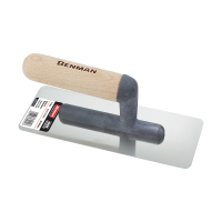 BENMAN Μυστρί stucco veneziano inox με στρογγυλεμένες άκρες και ξύλινη λαβή 240Χ100Χ115mm 70945