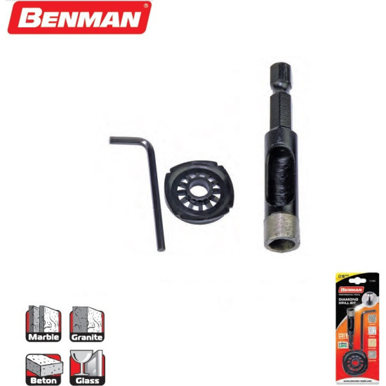 BENMAN Τρυπάνι γρανίτη υγρής κοπής 10mm για δράπανο 73990