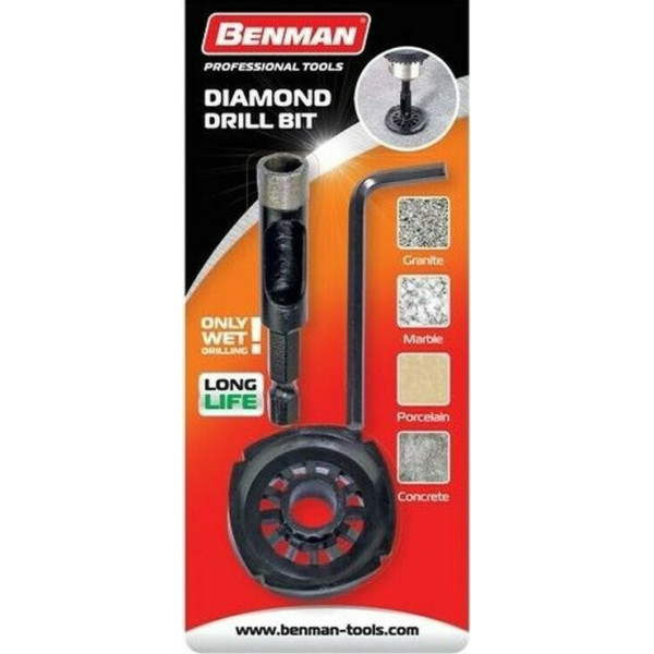 BENMAN Τρυπάνι γρανίτη υγρής κοπής 10mm για δράπανο 73990