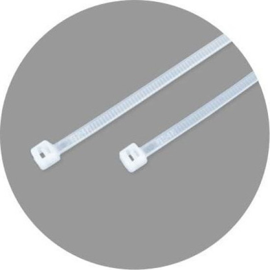 BENMAN Δεματικά καλωδίων λευκά 200Χ2.5mm 70769