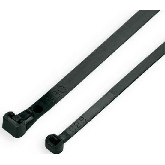 BENMAN Δεματικά ανοιγόμενα 370mmX7.6mm μαύρα 70892