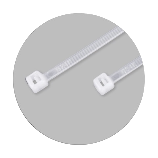 BENMAN Δεματικά καλωδίων λευκά 200Χ7.6mm 70776