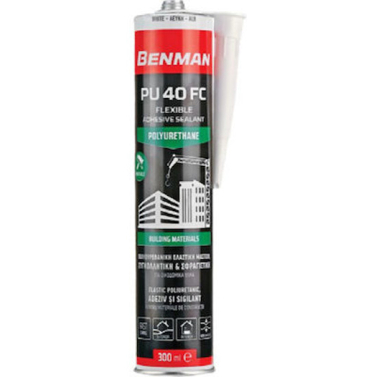 BENMAN Αρμόκολλα πολυουρεθάνης PU 40FC γκρι 300ml 73083