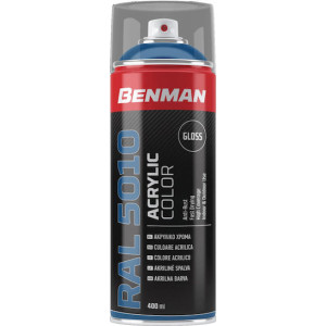 BENMAN Ακρυλικό σπρεϊ RAL5010 GLOSS GENTIAN BLUE 400ml 28514