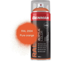 BENMAN Ακρυλικό σπρέϊ RAL 2004 PURE ORANGE GLOSS 400ml 28504