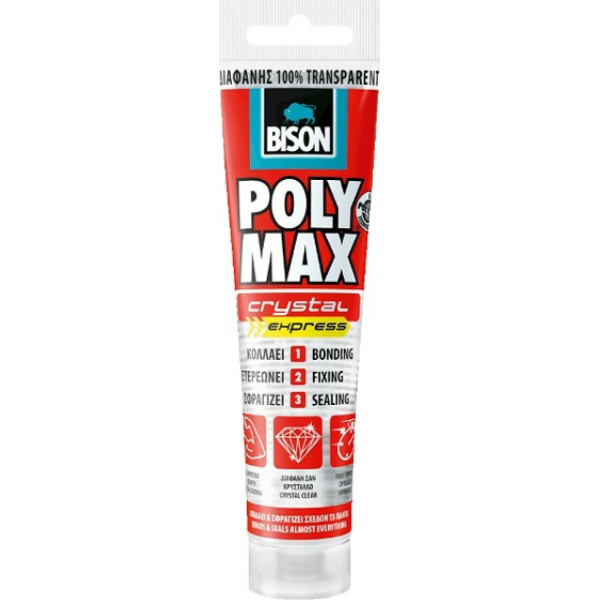 BISON Κόλλα -σιλικόνη διάφανη poly max express 115gr 22774