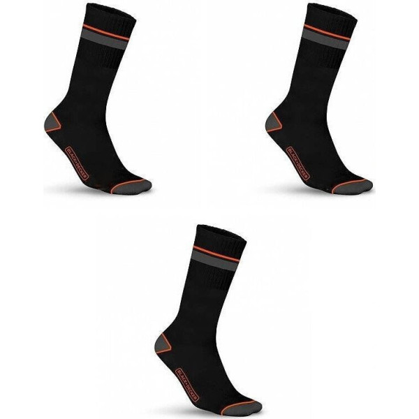 BLACK&DECKER Κάλτσες εργασίας μαύρες 3 ζεύγη BX/CS/1/DECK12