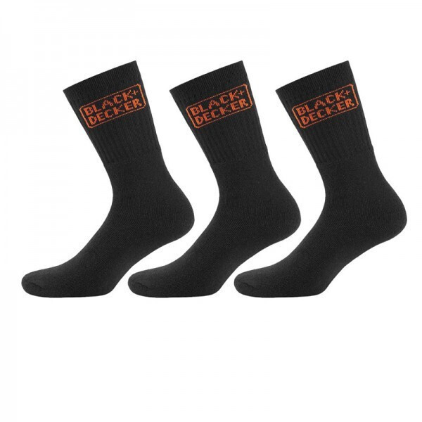 BLACK&DECKER Κάλτσες εργασίας μαύρες 3 ζεύγη BX/CS/1/TEKL
