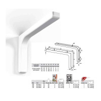 BOLIS Γωνίες ραφιών Ιταλίας με κάλυμμα 120X80mm λευκές Γ-Γ812
