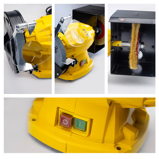 BORMANN Δίδυμος τροχός Φ150mm 350W με βούρτσα BDT1515