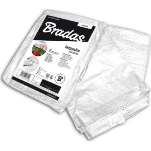 BRADAS Μουσαμάς Αδιάβροχος λευκός 90gr 3X5m