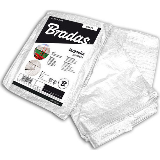 BRADAS Μουσαμάς Αδιάβροχος λευκός 90gr 3X5m