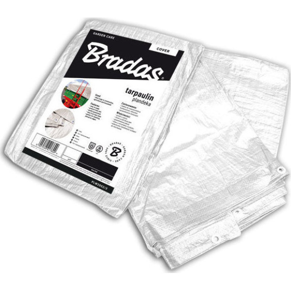 BRADAS Μουσαμάς Αδιάβροχος λευκός 90gr 3X5m