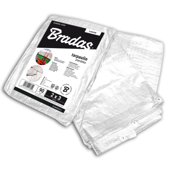 BRADAS Μουσαμάς Αδιάβροχος λευκός 90gr 2X3m