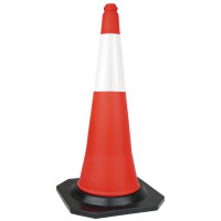 CRESMAN Κώνος σήμανσης μαύρη βάση 70cm 11093