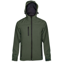 FAGEO Μπουφάν με κουκούλα soft shell με microfleece χακί 523