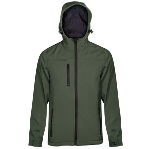 FAGEO Μπουφάν με κουκούλα soft shell με microfleece χακί 523