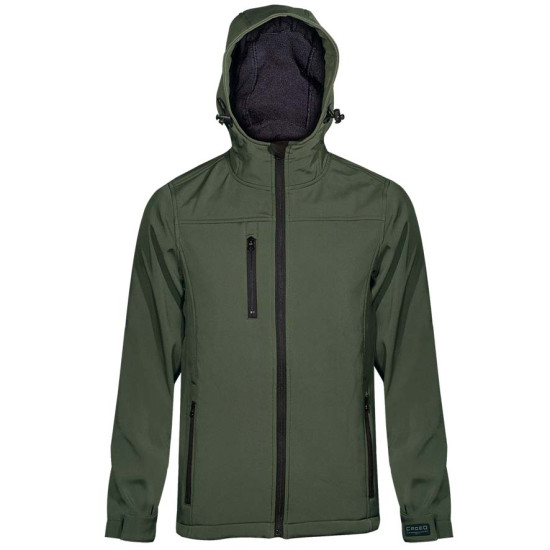 FAGEO Μπουφάν με κουκούλα soft shell με microfleece χακί 523