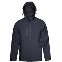 FAGEO Μπουφάν με κουκούλα soft shell με microfleece μαύρο 523