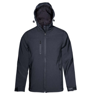 FAGEO Μπουφάν με κουκούλα soft shell με microfleece μαύρο 523