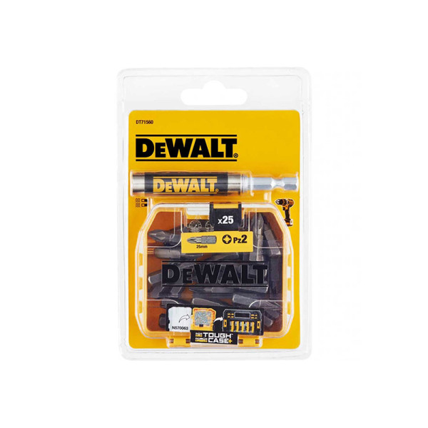 DeWALT Μύτες σετ 25 τεμαχίων PZD 2X25 με αντάπτορα DT71560
