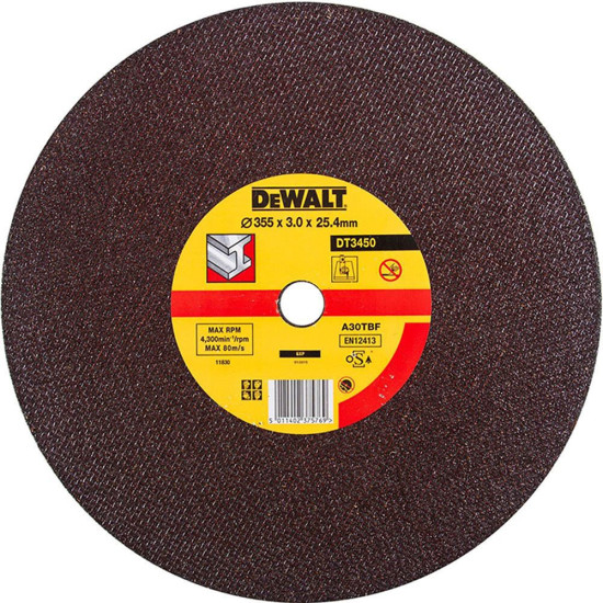 DeWALT Δίσκος κοπής μετάλλων 355mm DT3450