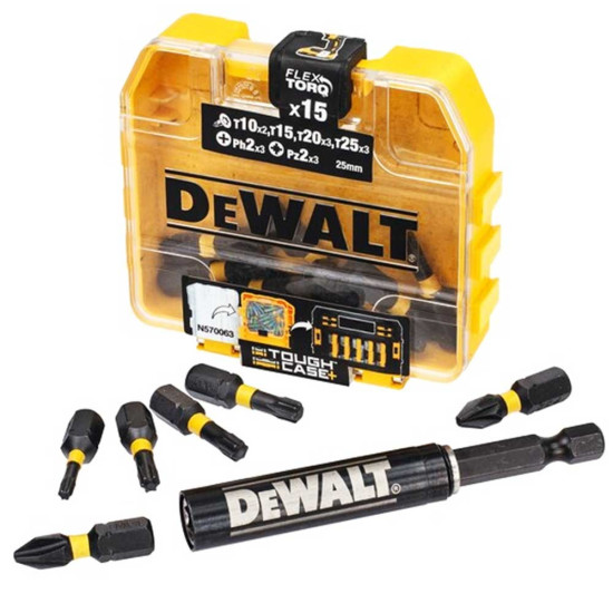 DeWALT Μύτες σετ 16 τεμαχίων flextorq με αντάπτορα DT70577T