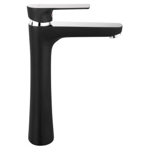 Μπαταρία νιπτήρος υψηλή ALGEO SQUARE Black/Chrome FERRO