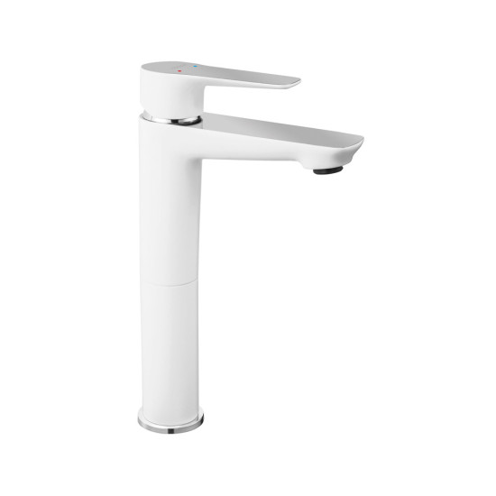Μπαταρία νιπτήρος υψηλή ADORE White/Chome FERRO