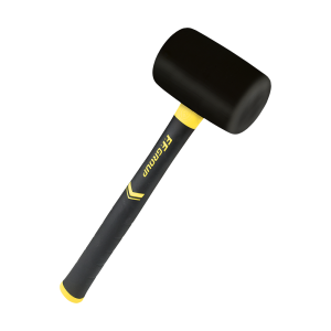 FF GROUP Ματσόλα μαύρη λαστιχένια με fiberglass λαβή 450 gr / 62mm