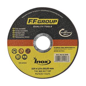 FF GROUP Δίσκος κοπής σιδήρου INOX 115X1.0mm 41 948
