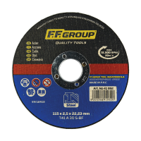 FF GROUP Δίσκος κοπής σιδήρου 115Χ2.5mm 41952