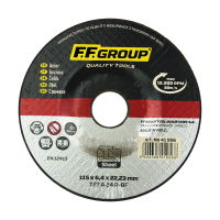 FF GROUP Δίσκος λείανσης σιδήρου με κούρμπα 115mm 41956