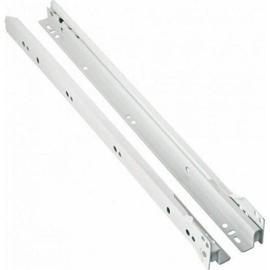 FF GROUP Οδηγός συρταριού με ροδάκι 37050 λευκός 500mm 