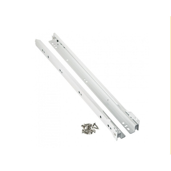 FF GROUP Οδηγός συρταριού με ροδάκι 37051 λευκός 550mm