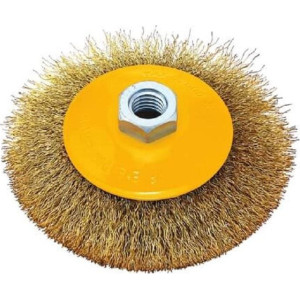 FF GROUP Συρματόβουρτσα στρόγγυλη με πάσσο M14 125mm 38690