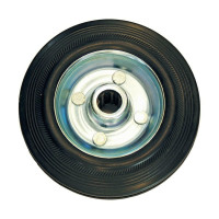 FF GROUP Ρόδα σκέτη μαύρη 125mm 27523