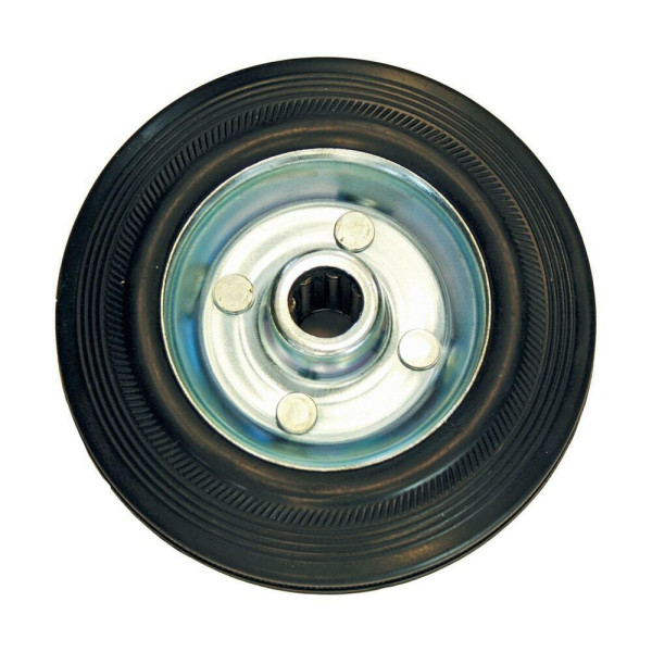 FF GROUP Ρόδα σκέτη μαύρη 100mm 27522