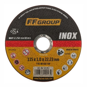 FF GROUP Δίσκος κοπής σιδήρου INOX 115X1.0mm 10242