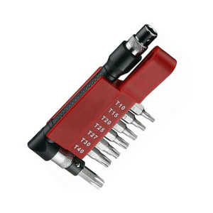 FORCE Μύτες torx 8 τεμάχια με γωνιακό αντάπτορα 2081D