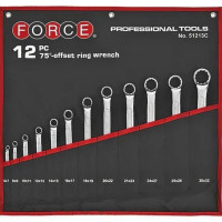 FORCE Σετ 12 διπλά κλειδιά πολύγωνα ίσια 51213C