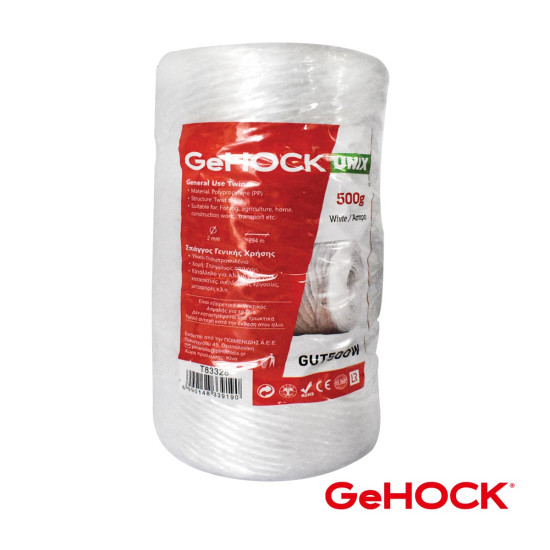 GEHOCK Σπάγγος γενικής χρήσης 2mm 500g GUT500W