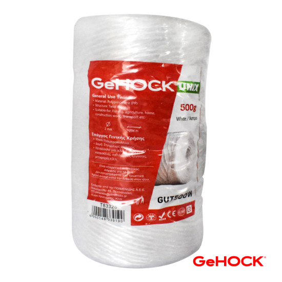 GEHOCK Σπάγκος γενικών χρήσεων λευκός 500gr