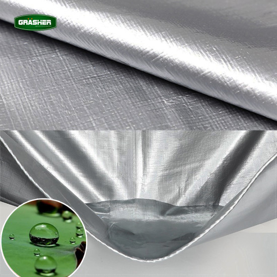 GRASHER Αδιάβροχος μουσαμάς γκρι 120 gr/m² 2X3m 100237gr