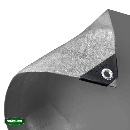 GRASHER Αδιάβροχος μουσαμάς γκρι 120 gr/m² 2X3m 100237gr