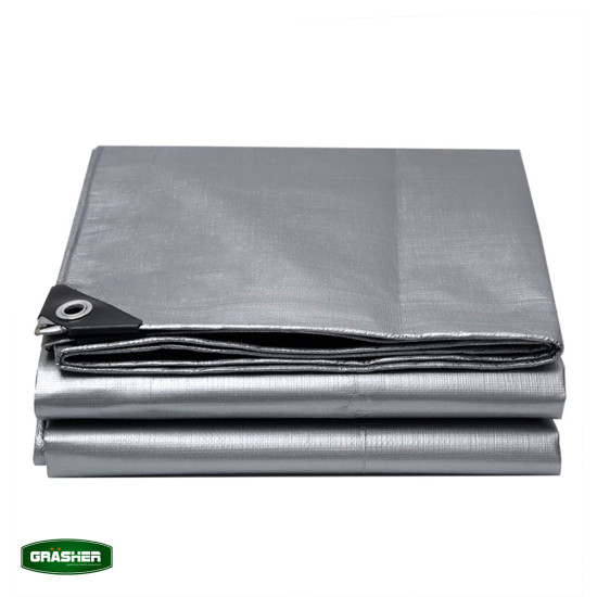GRASHER Αδιάβροχος μουσαμάς γκρι 120 gr/m² 2X3m 100237gr